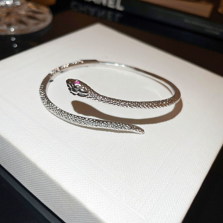 Silver Snake Bangle Bracelet for Women | HB1102 | Fashion Jewelry Gift for Birthday, Anniversary & Party Wear
