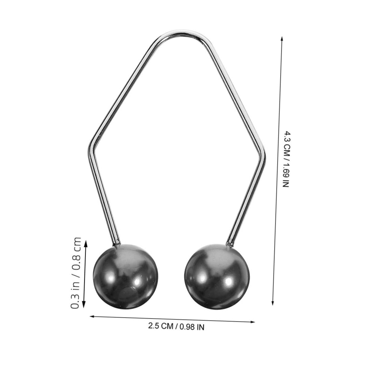 IPetBoom 2 Pairs Metal Dimple Maker Clip - Cheek Trainer for Natural Dimples, Facial Exercise & Smile Enhancement (Alloy Black) | Perfect for Beauty Enthusiasts & Cosplay Makeup