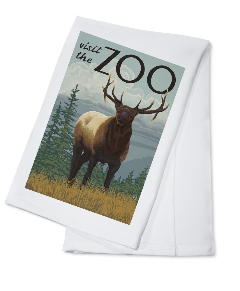 Elk Solo Zoo Visit 100% Cotton Tea Towel - Absorbent Decorative Hand Towel for Kitchen, Bathroom & Home Decor - Perfect for Dish Drying, Gift Giving & Farmhouse Style Decor