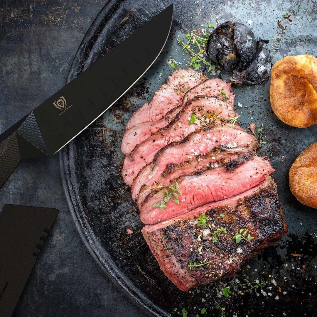 Premium 4-Piece Steak Knife Set - Shadow Black Series | NSF Certified | High-Performance German Steel | Dalstrong | Perfect for Steak Dinners, BBQ Parties & Gourmet Cooking