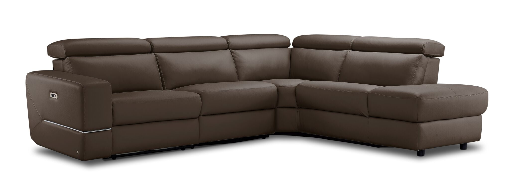 Bianca 3-Piece Power Reclining Sectional Sofa with Right-Facing Chaise in Taupe - Perfect for Living Room, Home Theater, and Family Gatherings