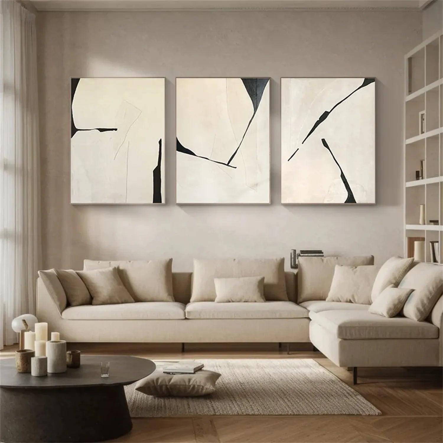 Abstract Painting Set of 3 - Modern Wall Art Canvas Prints for Living Room, Bedroom & Office Decor #AB211 | Perfect for Home & Office Interior Design