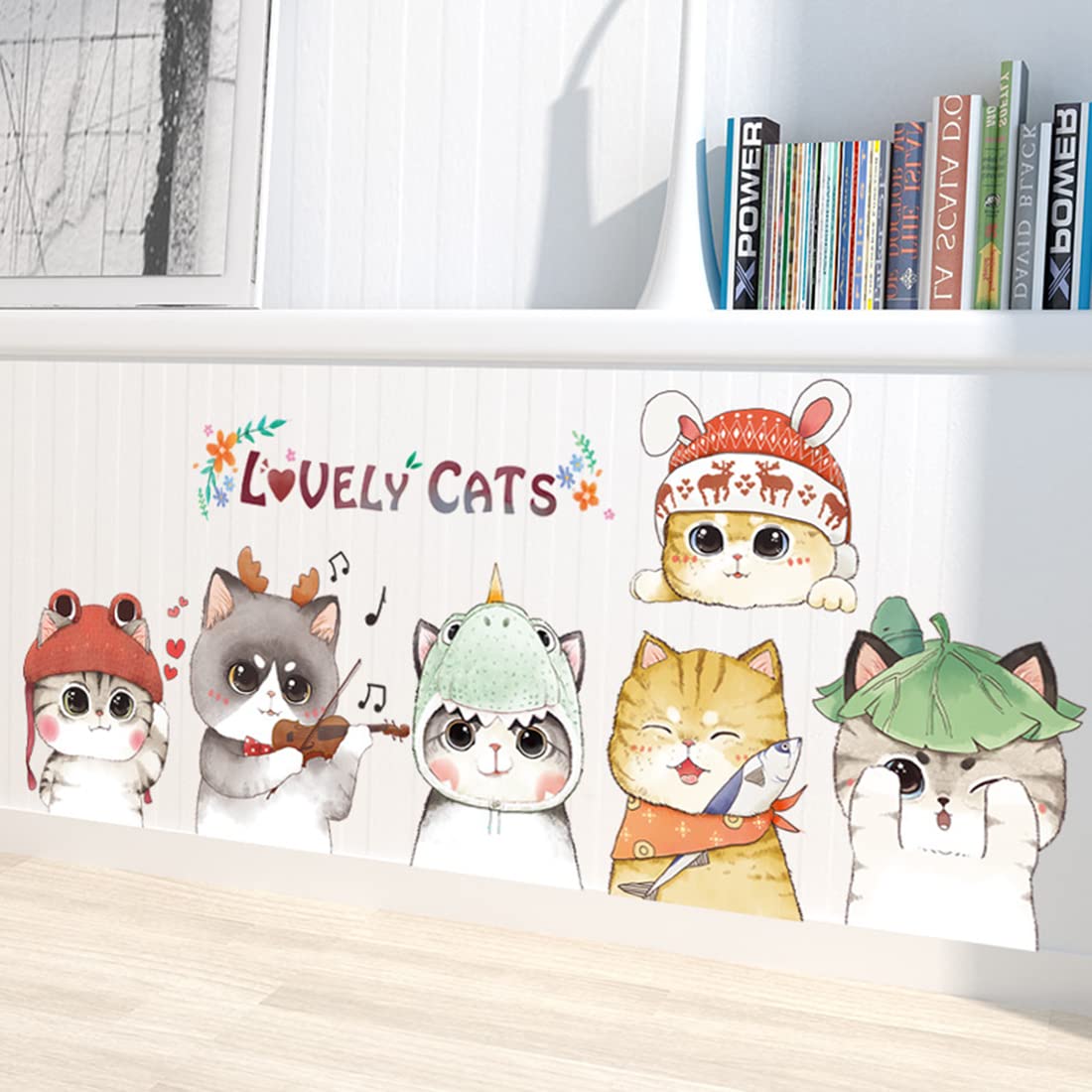 BuerHomie Cat Wall Stickers - Self-Adhesive Removable Decals for Living Room, Bedroom, Nursery - Peel and Stick Wall Art Murals for Home Decor