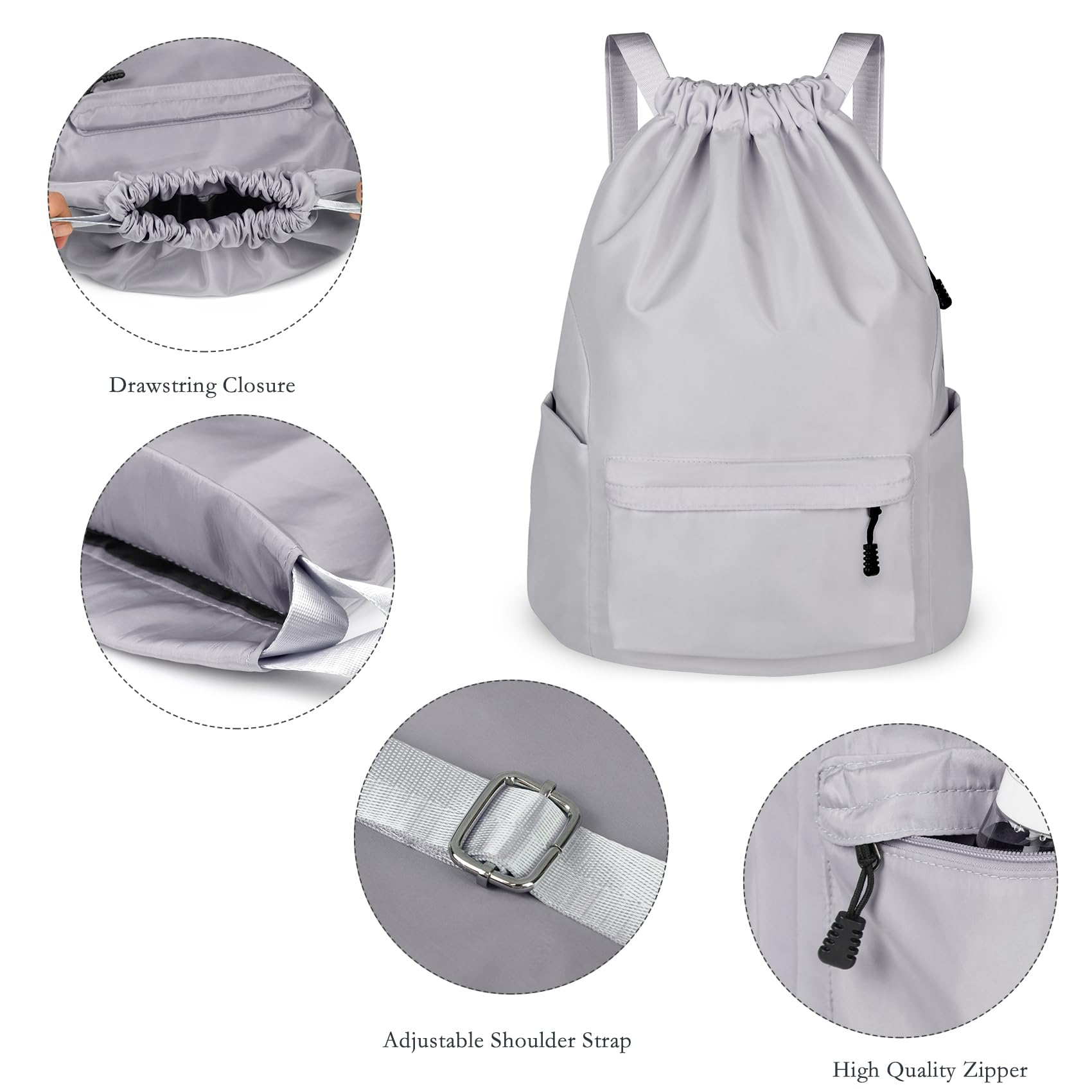 Waterproof Drawstring Backpack - Gym & Swim Bag for Men & Women | Sports & Travel