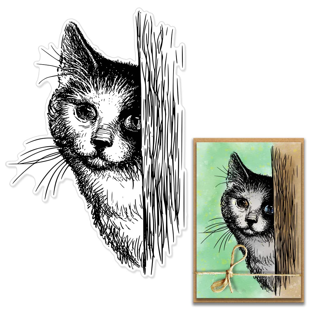 Cute Kitty Cat Rubber Stamps for Card Making, Scrapbooking & Journaling - DIY Clear Stamps for Greeting Cards, Albums & Wall Decor - Perfect for Crafting, Home Decor & Gift Making