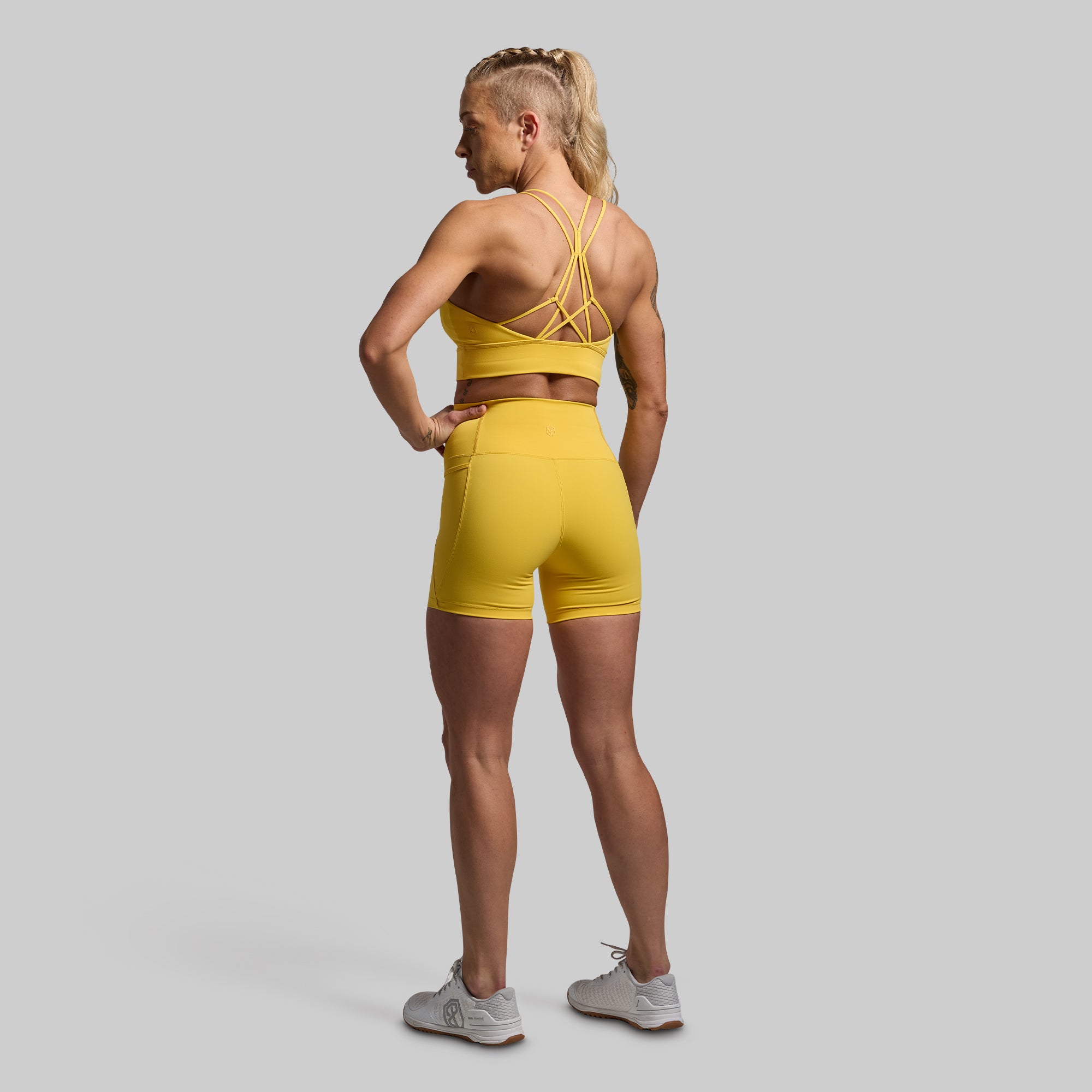 Stylish Eccentric Short Set in Gold - Trendy Summer Outfit for Casual Wear & Beach Vacations