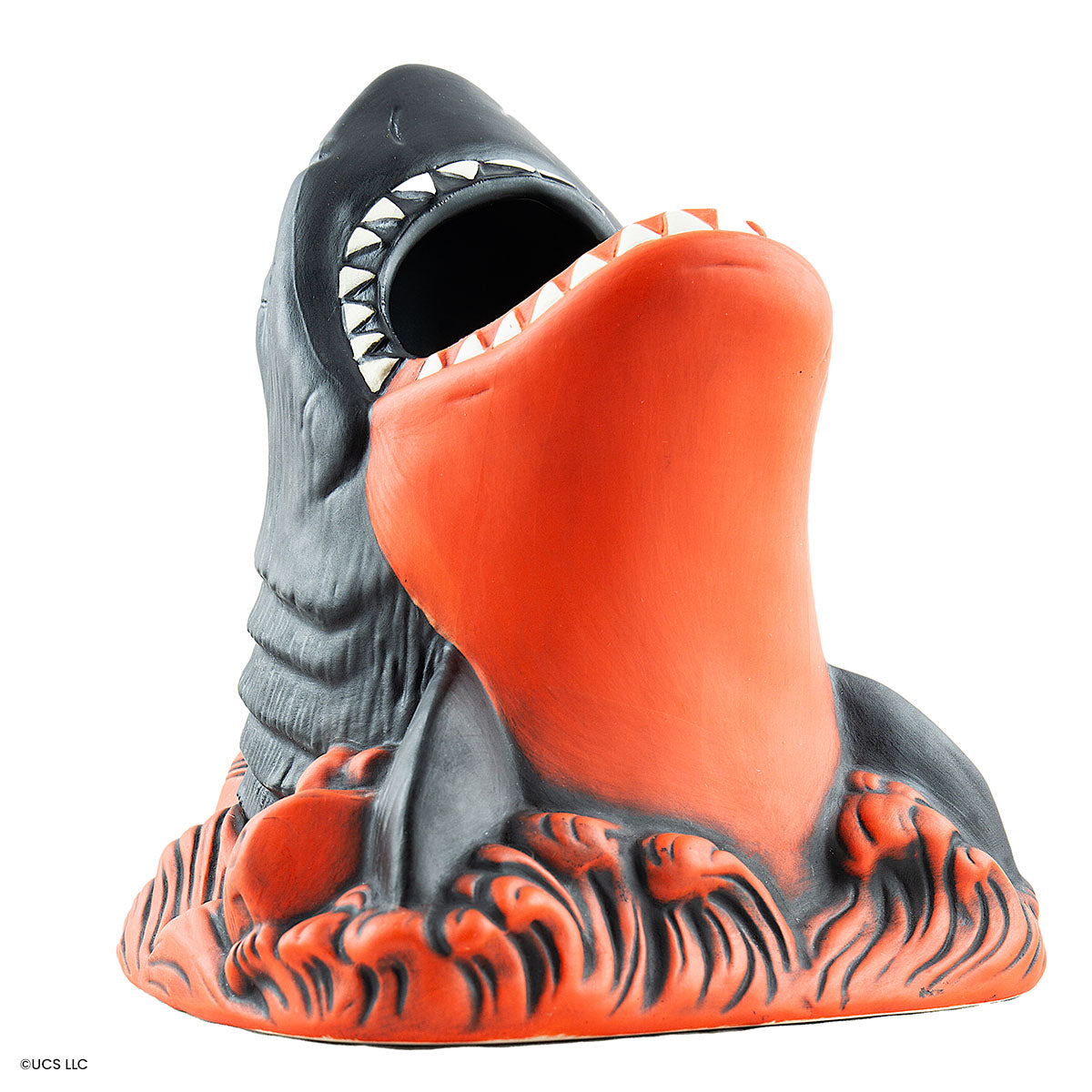 Jaws Tiki Get Out of the Water Variant - Red & Black Collectible Statue for Horror Movie Fans | Perfect for Home Decor, Halloween Party & Movie Themed Gifts