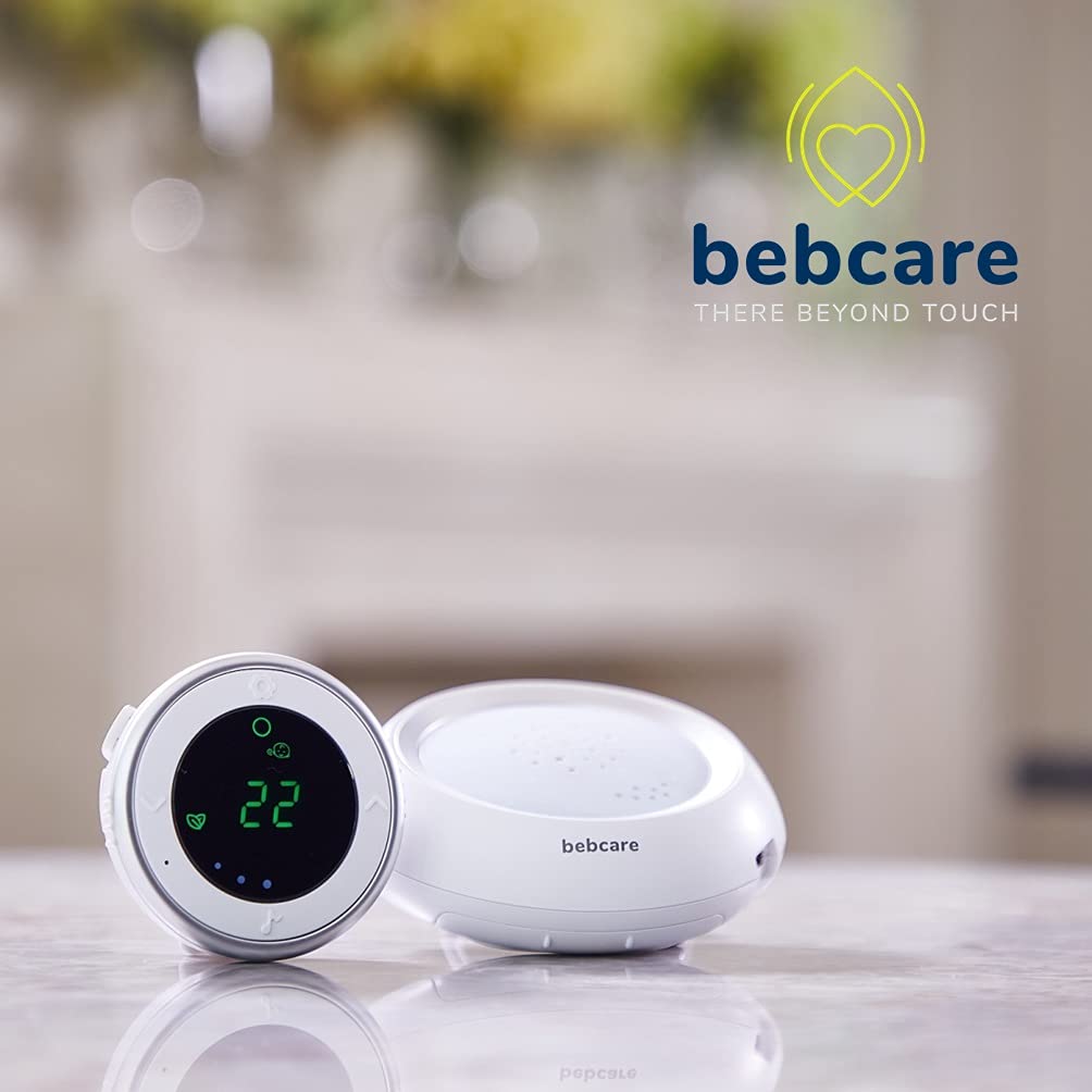 Bebcare Hear Audio Baby Monitor - Ultra-Low Radiation Safe Technology with Breathing Sensor, Night Light & White Noise - 2000ft Range (Includes Sensor Mat) - Perfect for Nursery, Travel & Peace of Mind Parenting