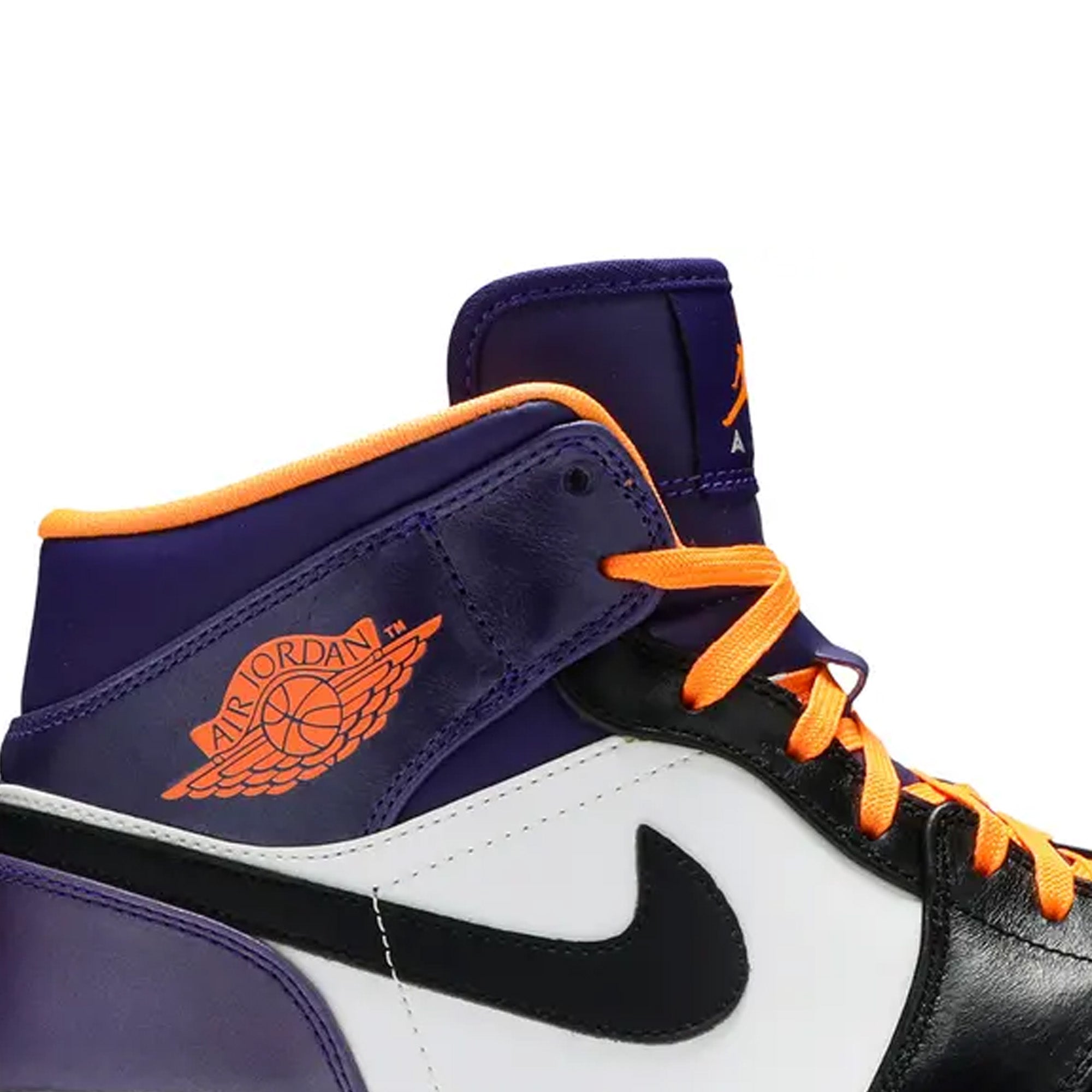 Air Jordan 1 Mid 'Phoenix Suns' Basketball Shoes (2013) - Men's Retro Sneakers for Streetwear & Court Performance