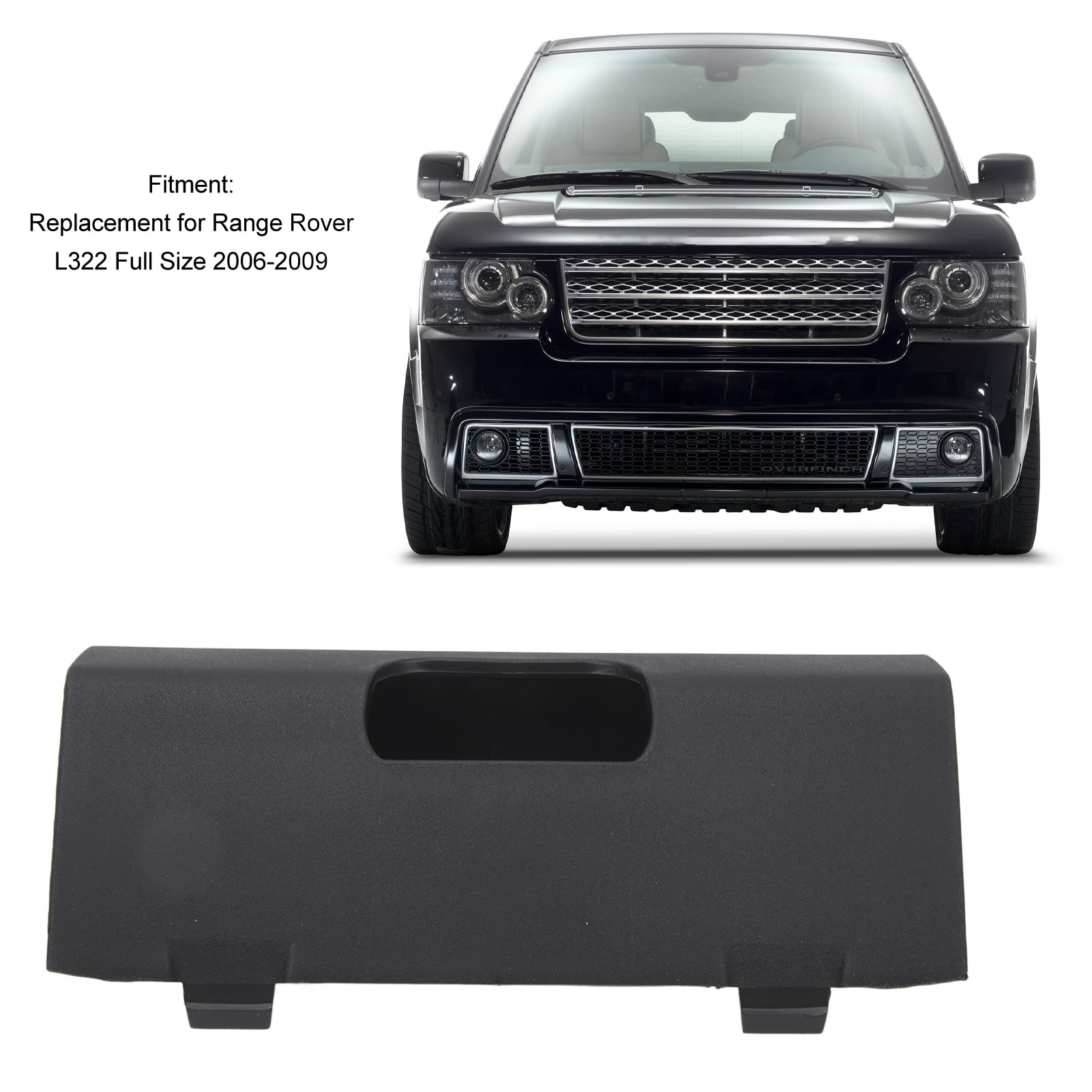 Range Rover L322 2006-2009 Front Bumper Tow Hook Cover - DPC500280PUY Replacement Towing Hook Cap for Car Accessories | Perfect for Off-Road Protection & Custom Styling