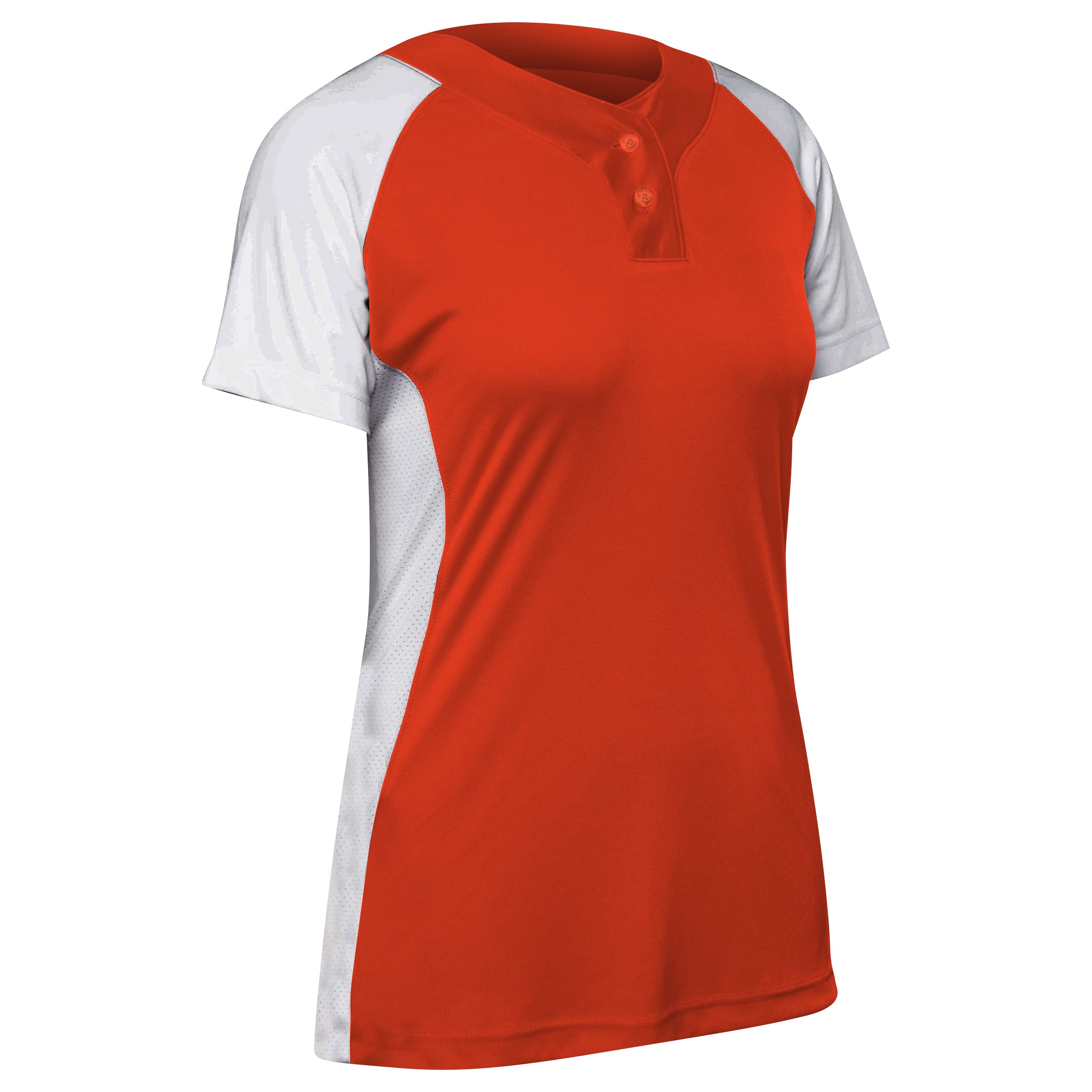 CHAMPRO Women's Softball Jersey - Breathable 2-Button Short Sleeve Jersey for Fastpitch & Slowpitch - Perfect for Games, Practice & Team Uniforms