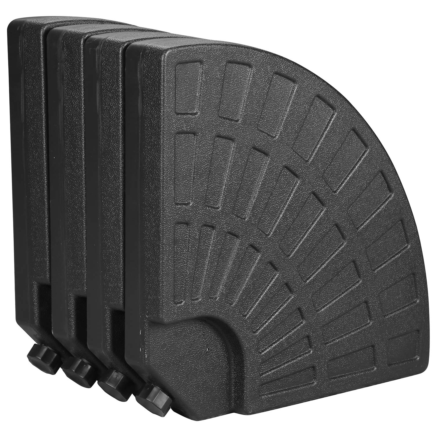 HYD-Parts 4-Piece Heavy Duty Umbrella Weight Base Stand for Cantilever Offset Umbrellas - Sand or Water Fillable - Perfect for Patio, Poolside, and Outdoor Dining Areas