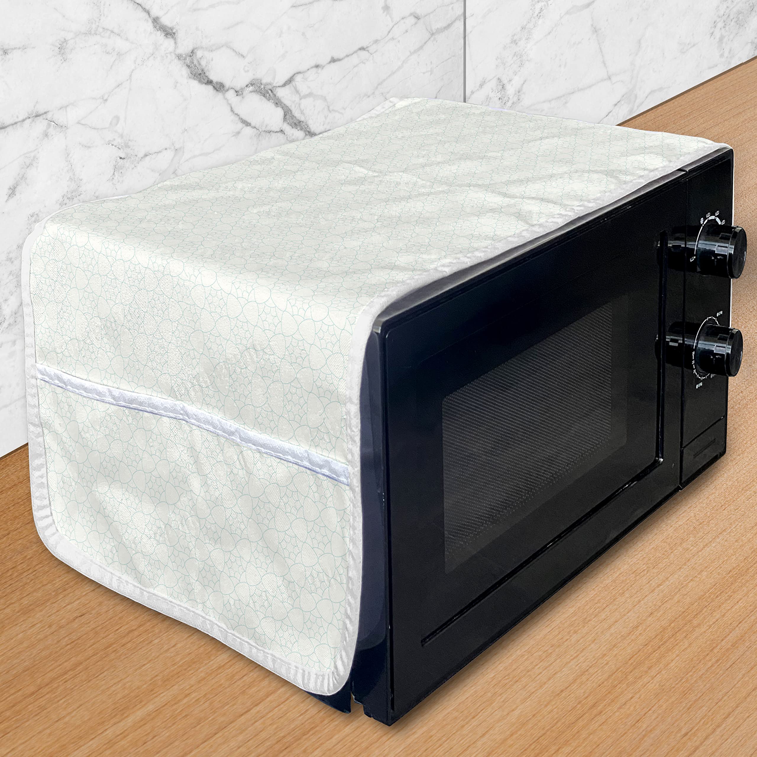 Ambesonne Microwave Oven Cover - Water Resistant Kitchen Organizer with Pockets, 36