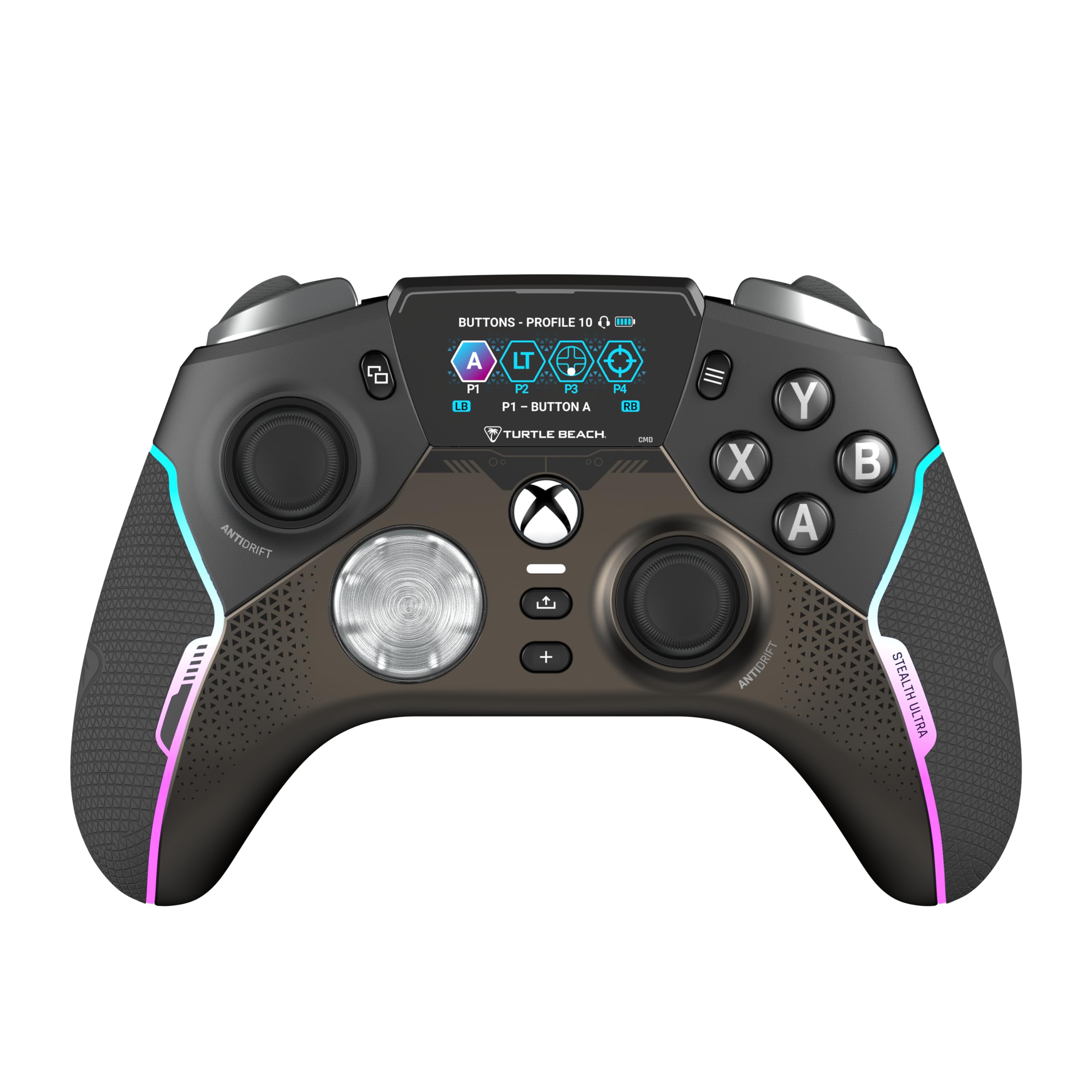 Turtle Beach Stealth Ultra Wireless Gaming Controller for Xbox Series X|S, Xbox One, PC & Android - LED Dashboard, RGB Lighting, 30-Hr Battery, Bluetooth - Perfect for Competitive Gaming & Streaming (Black)