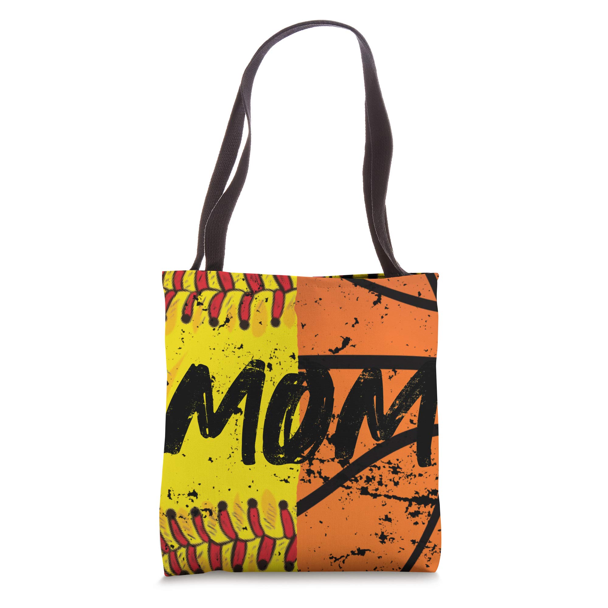 Funny Mom Tote Bag for Girls Basketball & Softball - Perfect Team Sports Gift for Players, Coaches & Supportive Moms