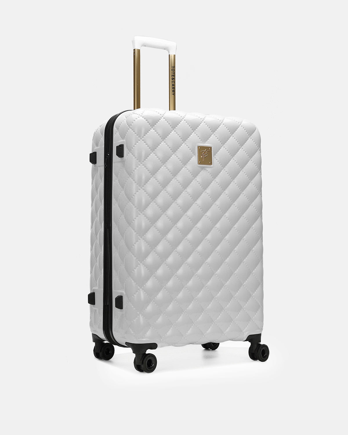 Premium White Diamond 3-Piece Luggage Set with Spinner Wheels - Lightweight Hardshell Suitcase for Travel, Vacation & Business Trips