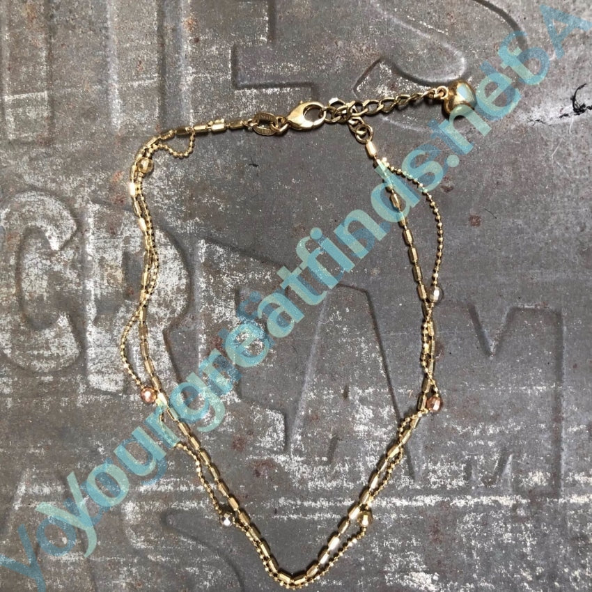 Vintage 14k Yellow Gold Anklet with Puffy Heart Charm - Elegant Ankle Bracelet for Women, Perfect for Beach, Summer & Special Occasions