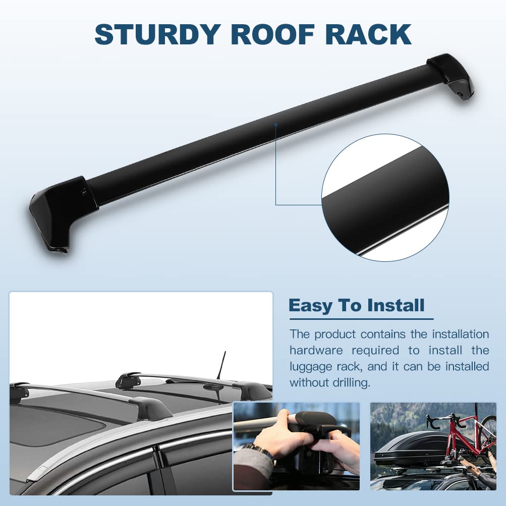 ECCPP Roof Rack Cross Bars for Honda CR-V 2012-2016 | Heavy Duty 165LBS Capacity | Cargo Carrier for Kayak, Canoe, Luggage & Outdoor Gear | Perfect for Camping, Road Trips & Adventure Travel