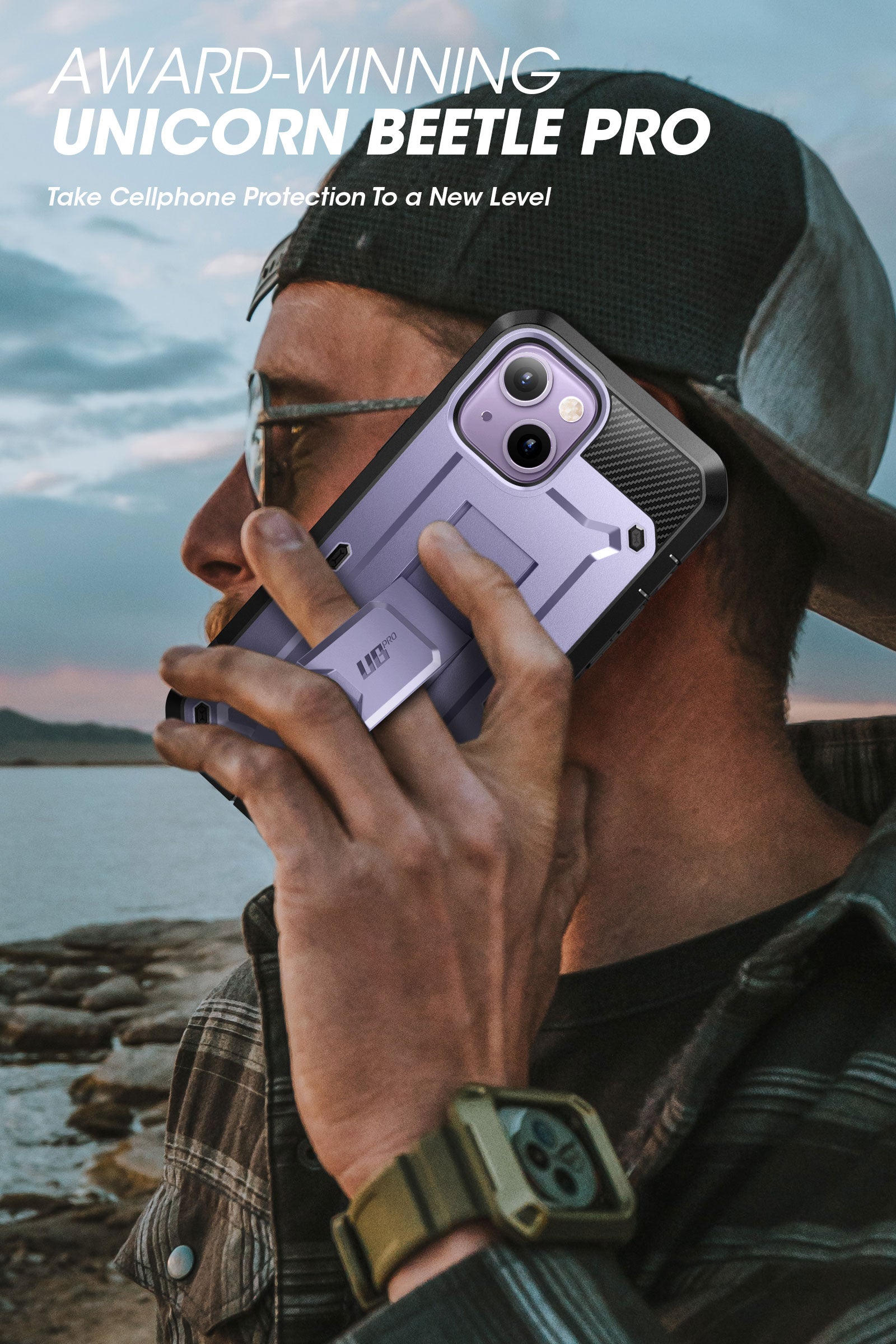 iPhone 14 Plus 6.7 Inch Unicorn Beetle PRO Heavy Duty Rugged Case - Shockproof, Drop Protection, Scratch Resistant Cover for Apple iPhone 14 Plus (Deep Purple) - Perfect for Outdoor Adventures, Construction Work & Extreme Sports