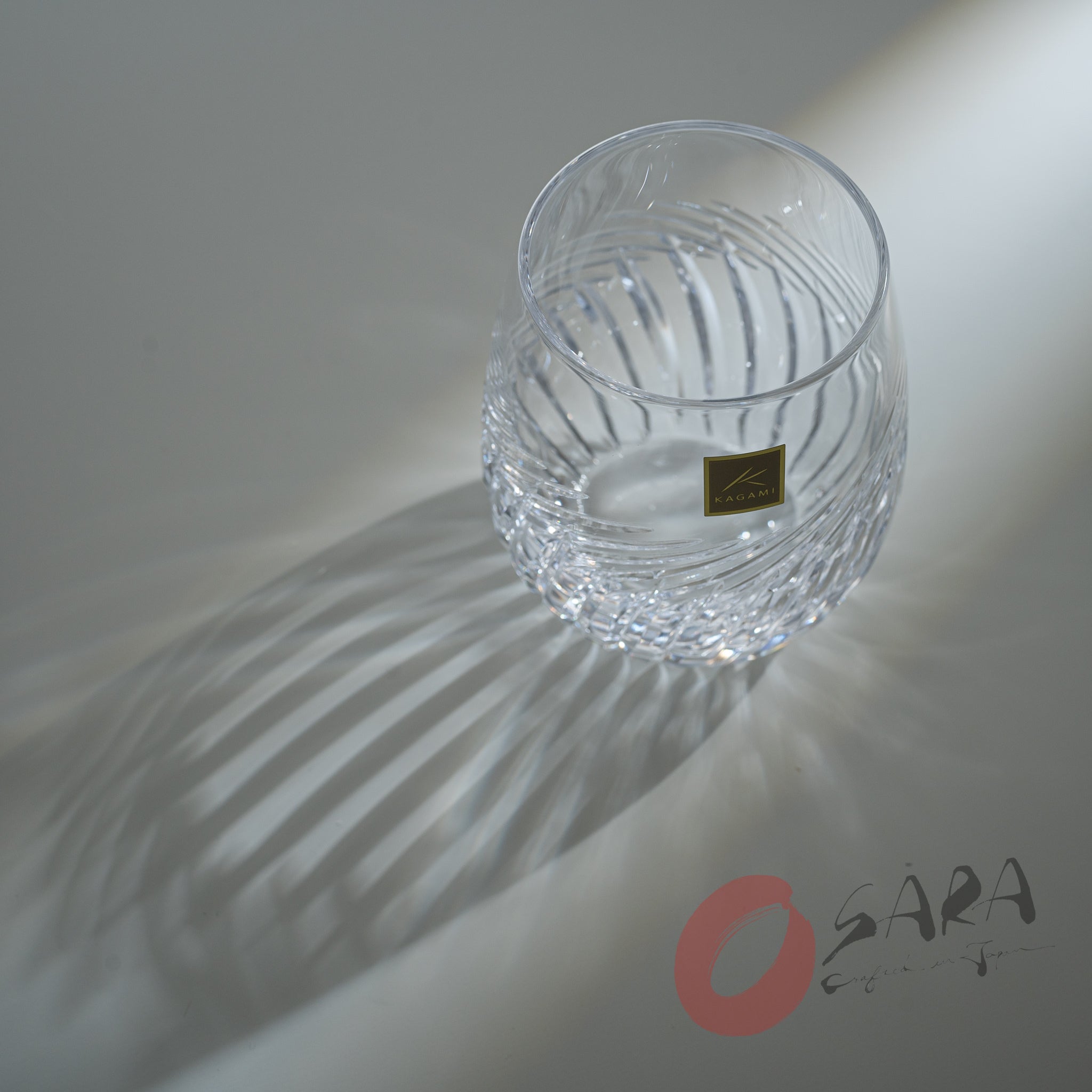 Premium KAGAMI Crystal Japanese Handmade Whiskey Glass Set - 250ml Elegant Tumbler for Bourbon, Scotch & Whiskey - Perfect for Home Bar, Gifts & Special Occasions