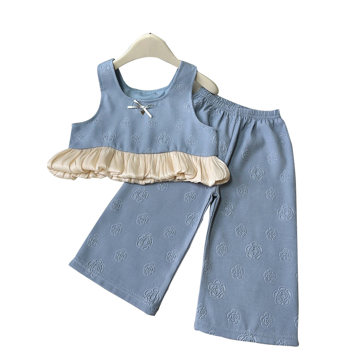 Stylish Girls Sleeveless Vest & Pants 2-Piece Outfit Set - Perfect for Summer Playdates & Casual Wear