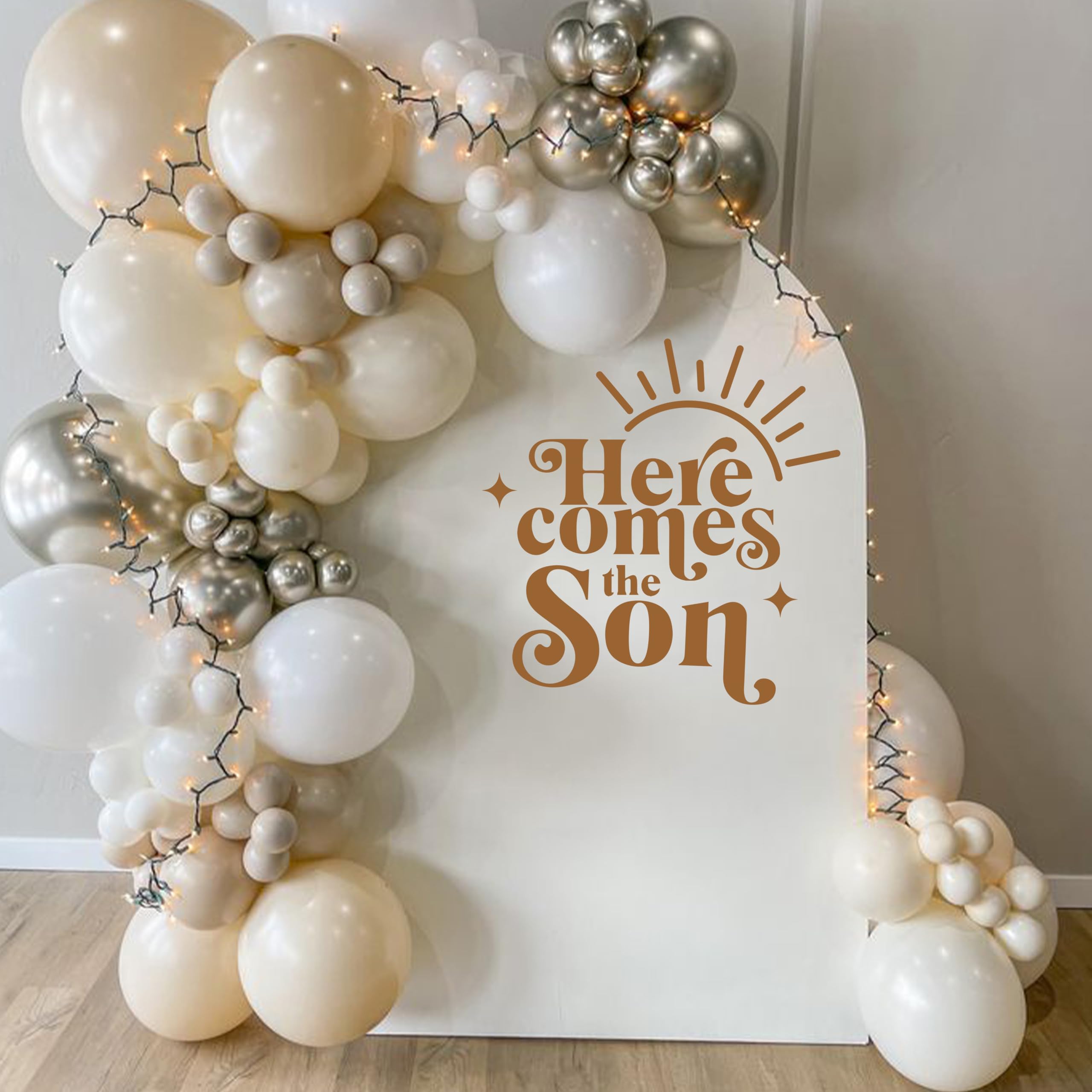 Here Comes The Son/Sun Baby Shower Wall Decor - Blue Boy Baby Shower Party Decorations, Newborn Photo Props, It's A Boy Banner for Nursery & Gender Reveal Celebrations - Perfect for Baby Showers, Birth Announcements, and First Birthday Parties