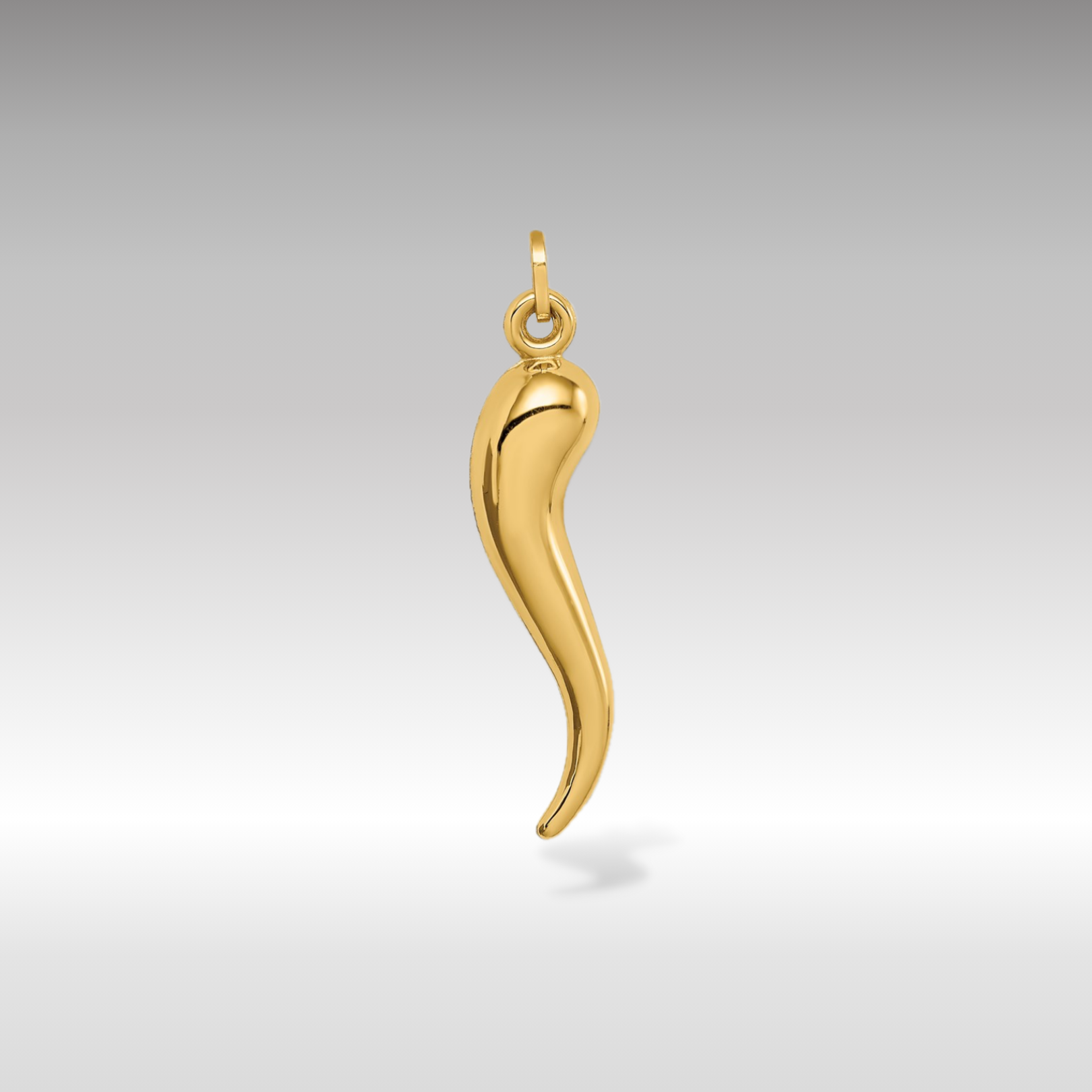 3D Italian Horn Charm Pendant - 18K Gold Plated Large Necklace for Men & Women | Perfect for Gifts, Fashion Jewelry, and Protection Amulet