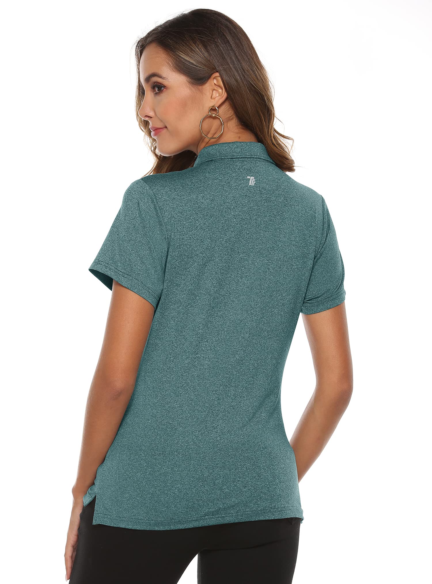 **Women's Moisture-Wicking Dry Fit Golf Polo Shirts - Breathable Short Sleeve Collared Tops for Comfort & Performance - Perfect for Golf, Tennis & Casual Wear**