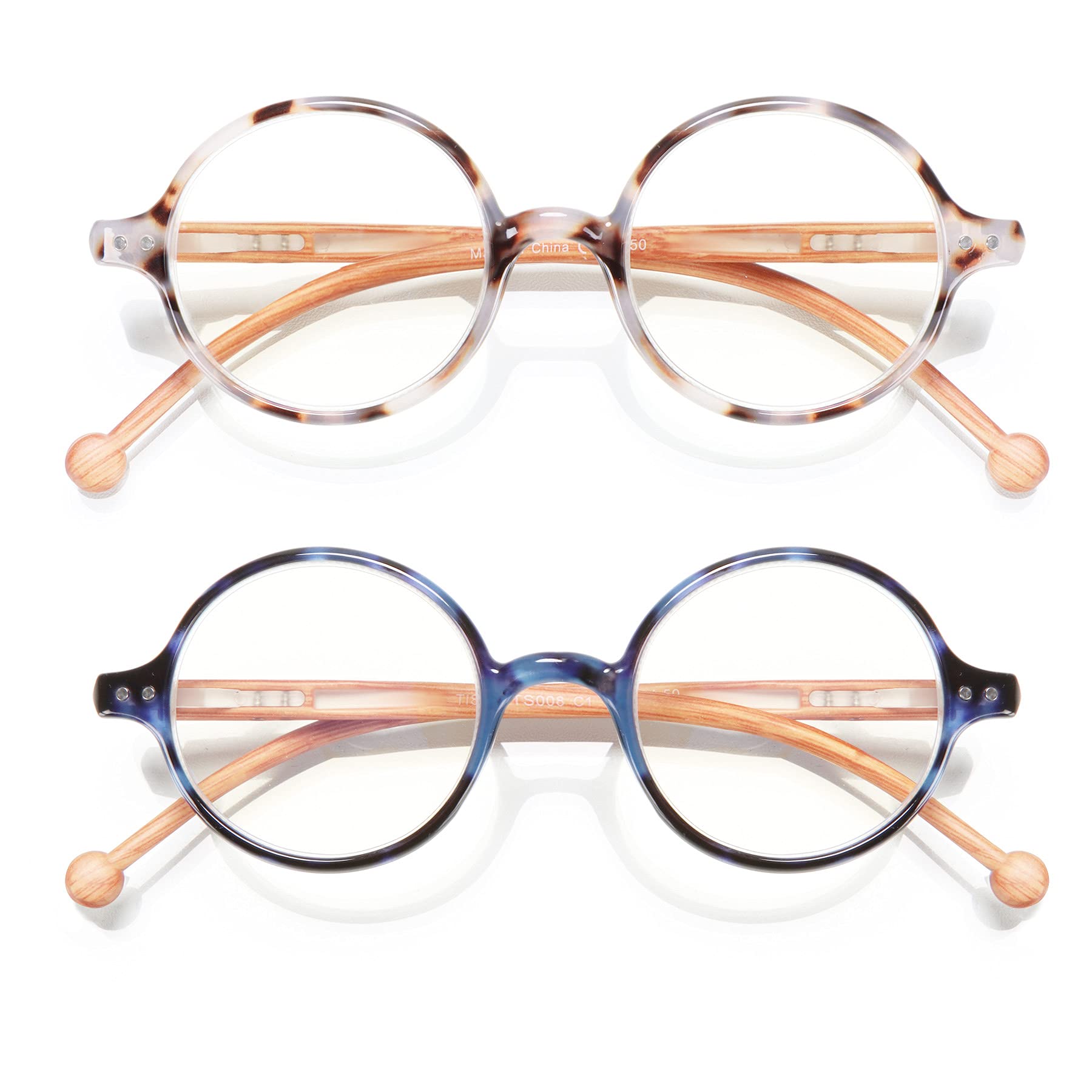 Blue Light Blocking Round Reading Glasses for Women & Men - Ultra Lightweight Unisex Circular Readers - Perfect for Computer Use, Reading & Screen Time Protection