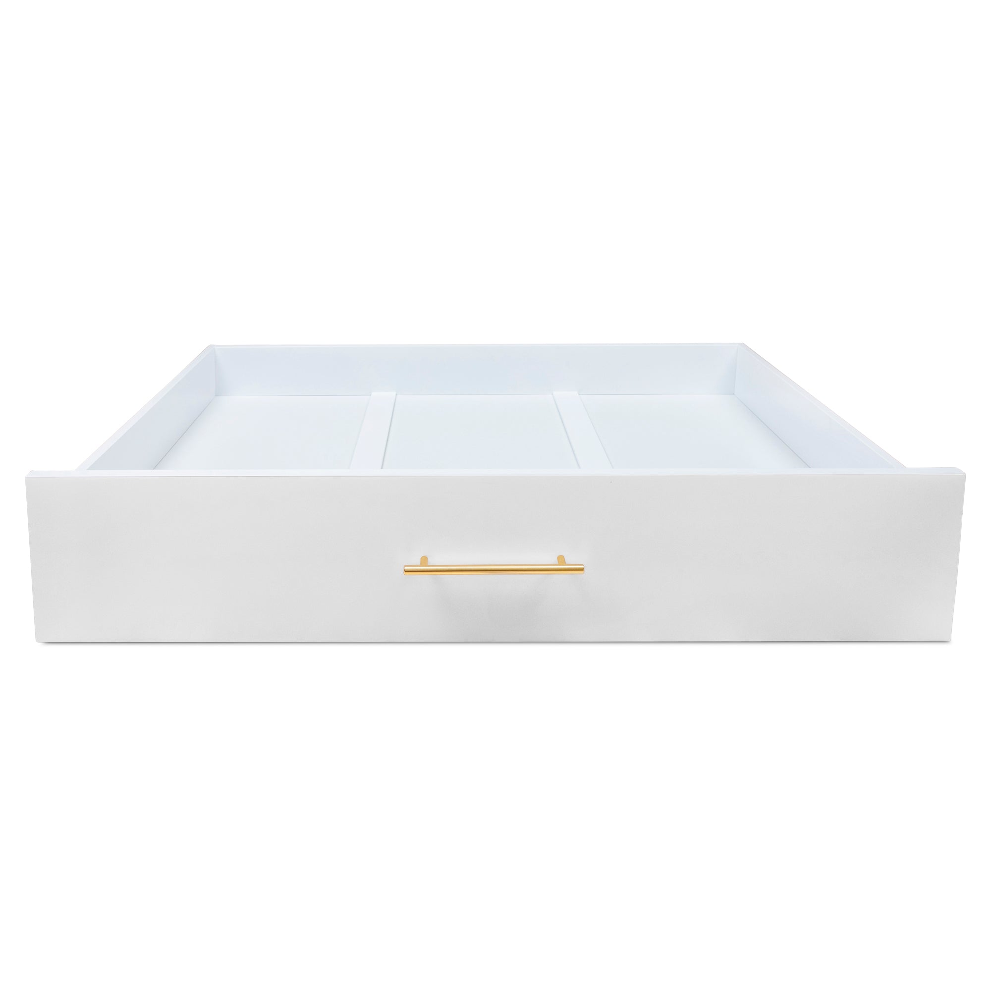 Hush Crib with Trundle - Gold Handle Convertible Baby Crib for Nursery - Perfect for Small Spaces & Shared Rooms