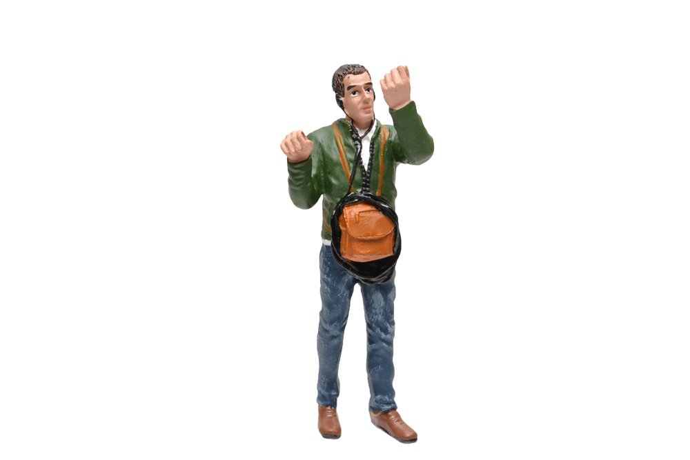 1:24 Scale American Diorama Camera Crew Figure III - Realistic Boom Operator Model for Film Set Dioramas, Photography Scenes & Miniature Displays
