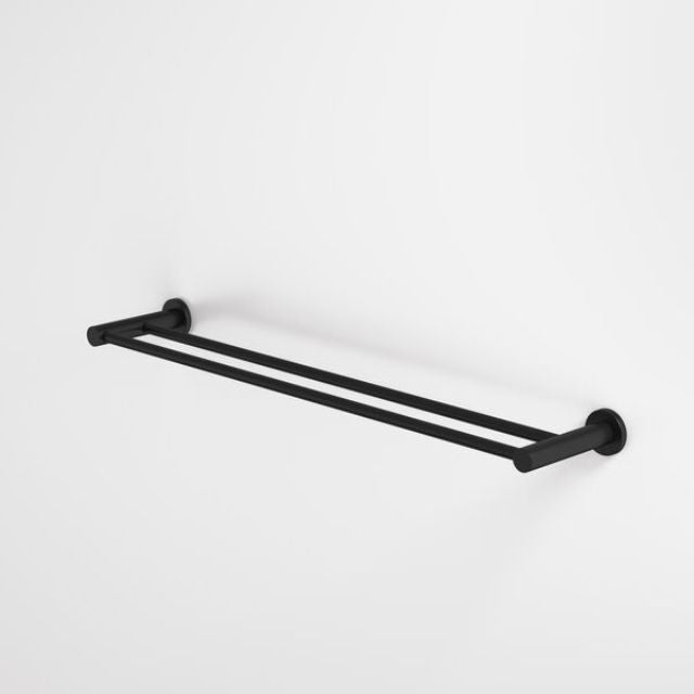 Caroma Liano II 640mm Double Towel Rail in Matte Black - Premium Bathroom Towel Holder for Modern Homes & Luxury Hotels
