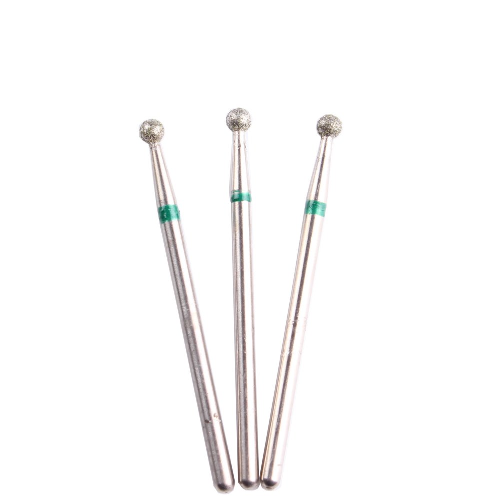 3pcs Diamond Nail Drill Bits Set - 3MM Professional Cuticle Cleaner & Nail File for Electric Manicure Machine | Perfect for Salon, Home Nail Care & DIY Pedicure