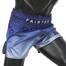 Fairtex Blue Fade Thai Shorts - Authentic Muay Thai Training Shorts for Men | Perfect for MMA, Kickboxing & Martial Arts Practice