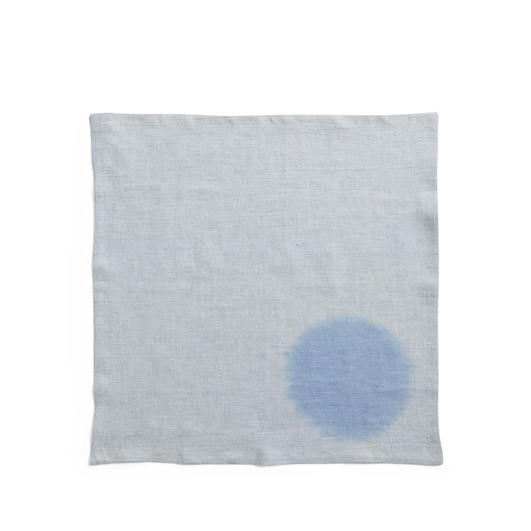 Hand Painted Linen Napkin Set - Glacier Circle Design - Premium Cotton Linen Table Napkins for Dinner Parties, Weddings & Home Decor