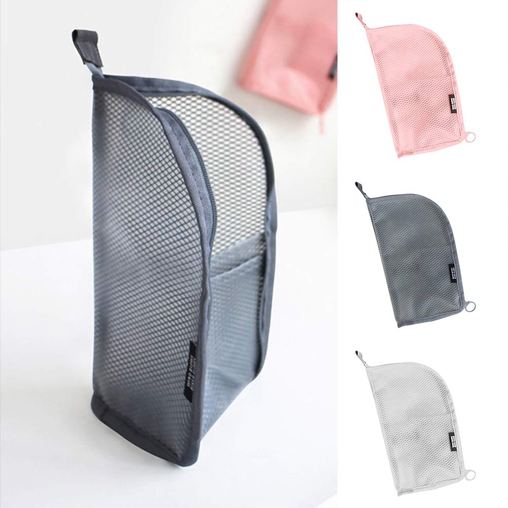 Travel Toothbrush Storage Bag - Portable Waterproof Cosmetic Pouch for Toothbrush, Toothpaste & Toiletries | Compact Grey Organizer for Camping, Gym & Airplane Travel