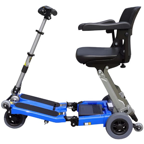 FreeRider USA Luggie Elite 4-Wheel Bariatric Foldable Travel Scooter - Heavy Duty Mobility Scooter for Adults & Seniors - Perfect for Airports, Shopping Malls & Outdoor Adventures