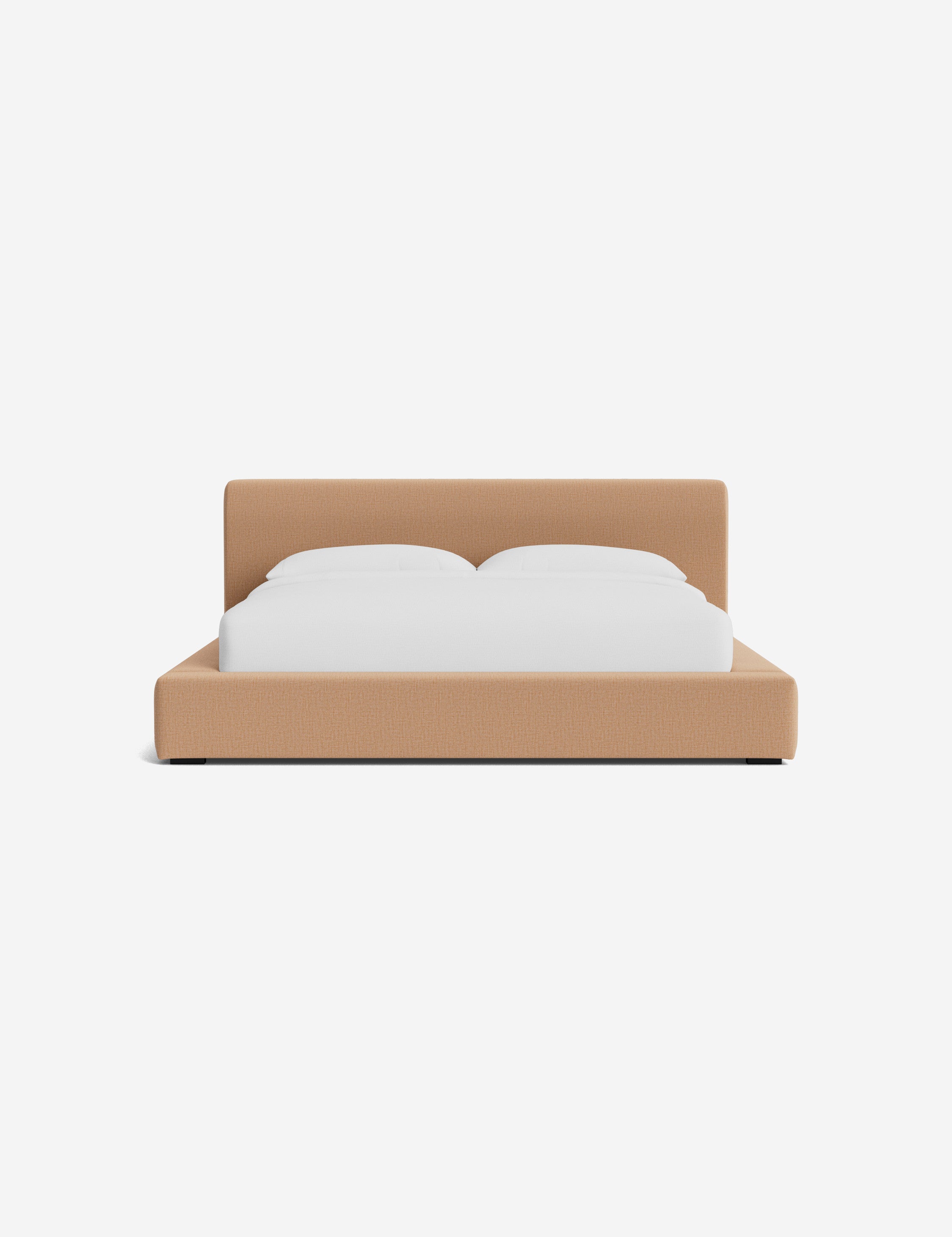 Clayton Platform Bed Frame - Queen Size, Modern Minimalist Wooden Bed with Sturdy Slat Support - Perfect for Bedroom, Guest Room, or Studio Apartment
