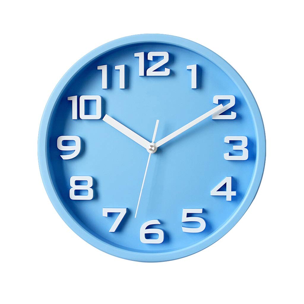 Hongbanlemp 13-inch 3D Digital Wall Clock - Silent Non-Ticking Modern Round Clock with LED Display | 4 Color Options (Blue) | Perfect for Home, Office, School & Bedroom Decor | Stylish Wall Clock for Living Room, Kitchen, Classroom & Workspace