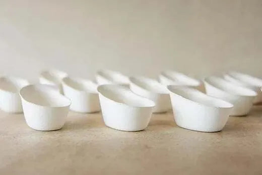 Organic Bite Sugarcane Tasting Bowl - Eco-Friendly Small Snack Dish for Candy, Nuts, Chips - Perfect for Parties, Picnics, and Home Snacking
