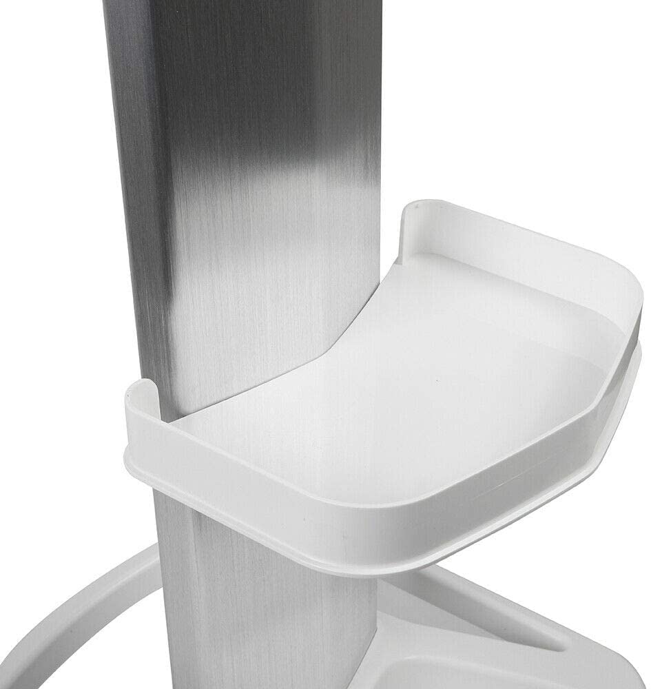 Professional Aluminum Alloy Beauty Equipment Cart - Mobile Salon & Spa Trolley with Wheels & Tray for Hairdressing, Makeup, Nail Care - White (Perfect for Barbershops, Beauty Salons & Mobile Spa Services)