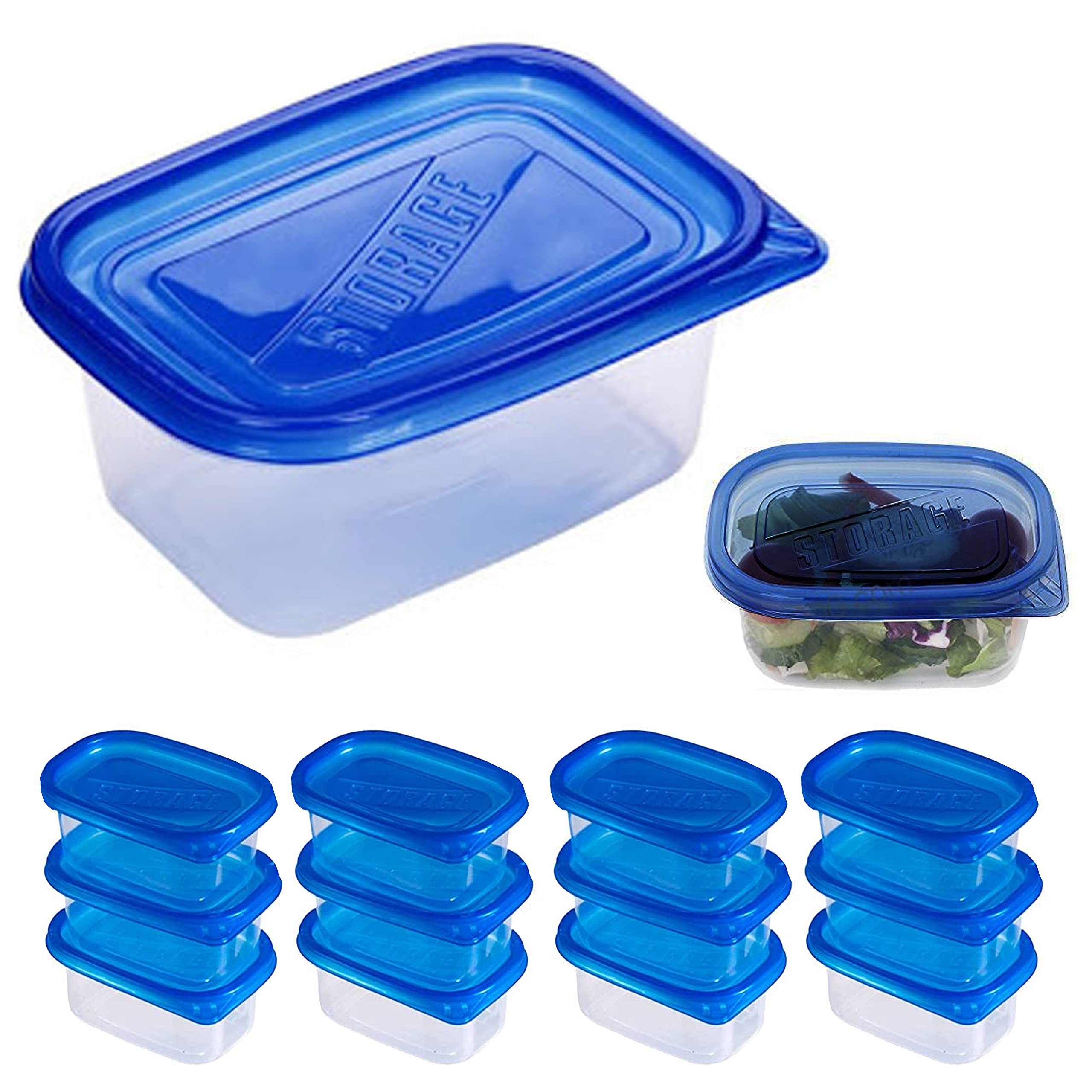 12-Piece Small Food Storage Containers Set - BPA-Free, Microwave & Freezer Safe, 9.5oz Reusable Meal Prep Containers for Lunch, Leftovers & Snacks - Perfect for Home, Office & On-the-Go Use