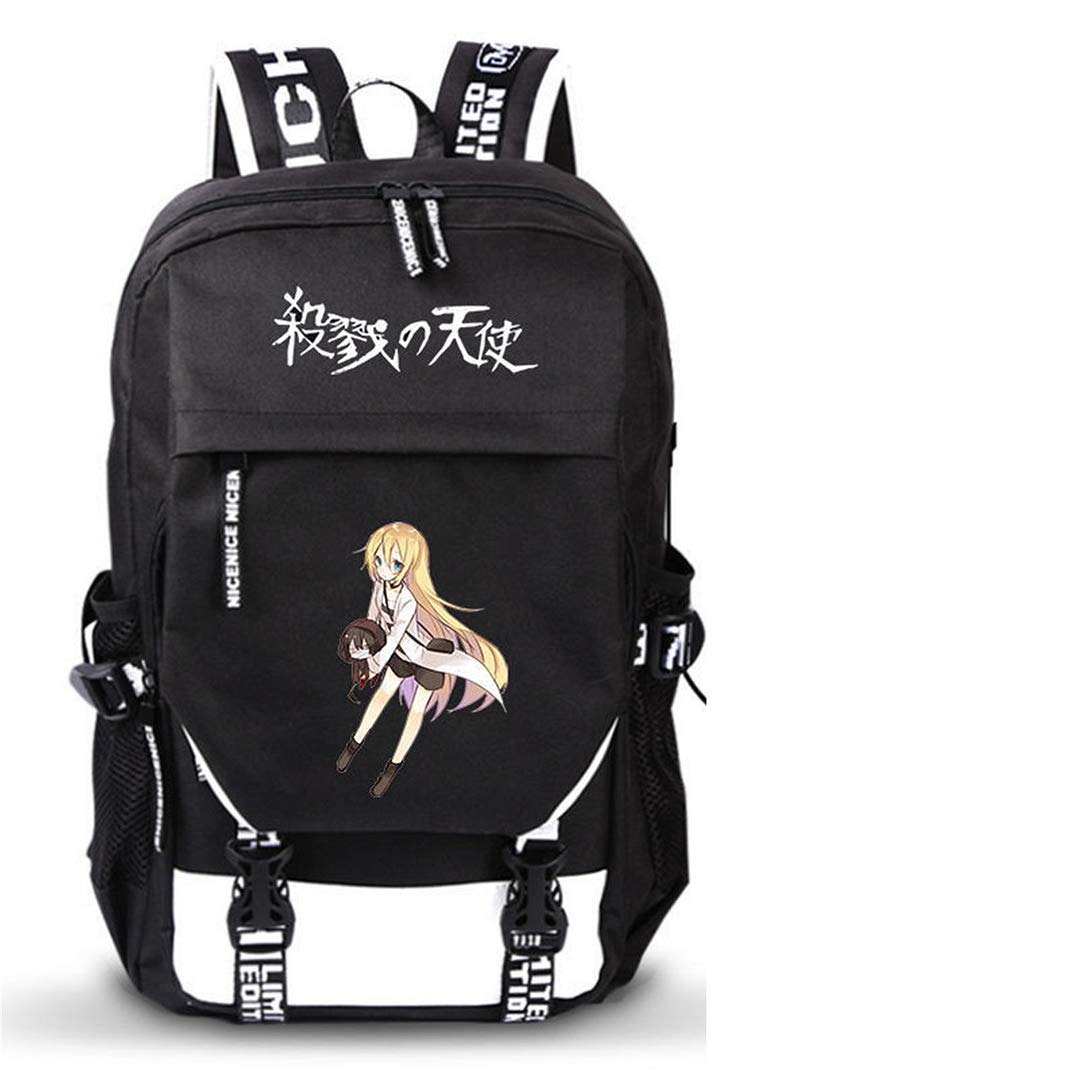 Anime Angels of Death Backpack - Stylish Daypack for School, College & Travel - Lightweight Student Bookbag with Shoulder Straps - Perfect for Cosplay, Conventions & Everyday Use