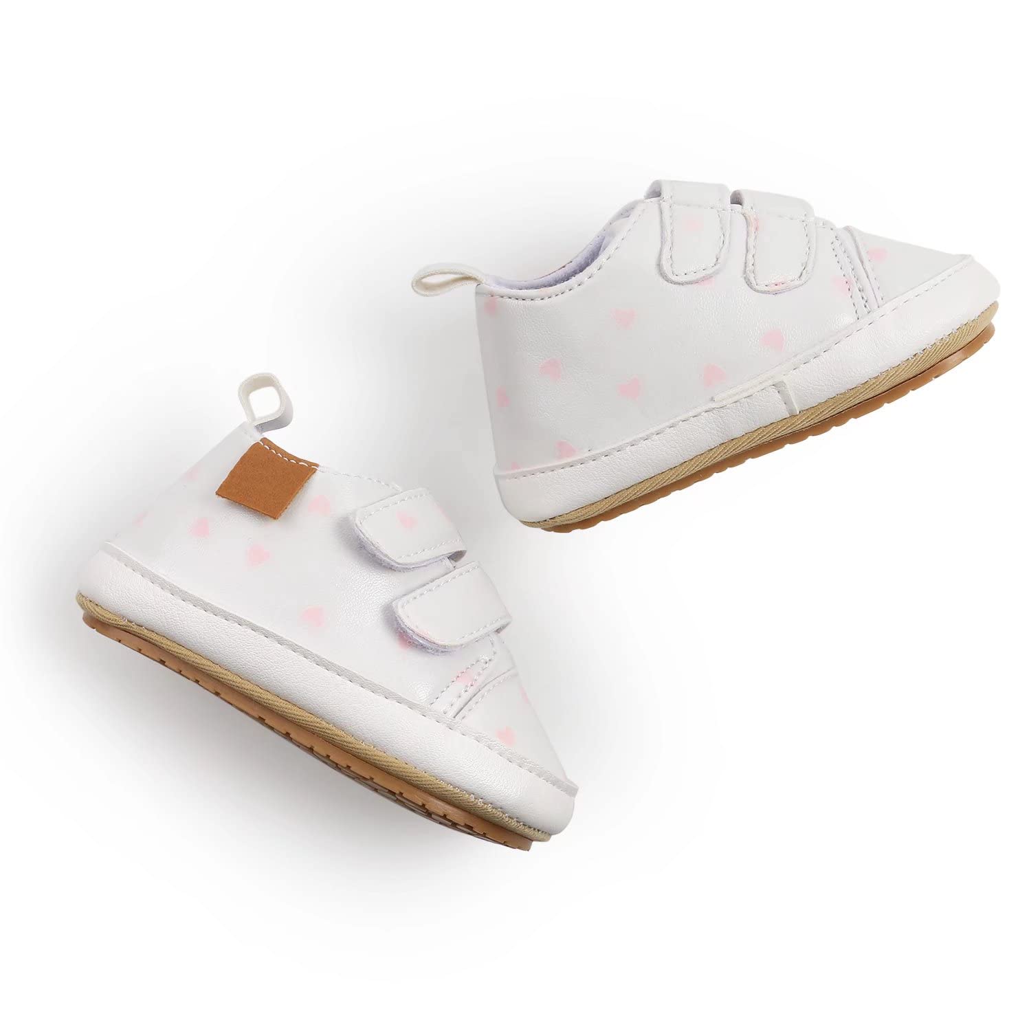 **Non-Slip Rubber Sole Baby Boys & Girls High-Top PU Leather Sneakers – First Walking Shoes for Toddlers & Newborn Loafers – Perfect for Indoor Play, Outdoor Walks & Special Occasions**