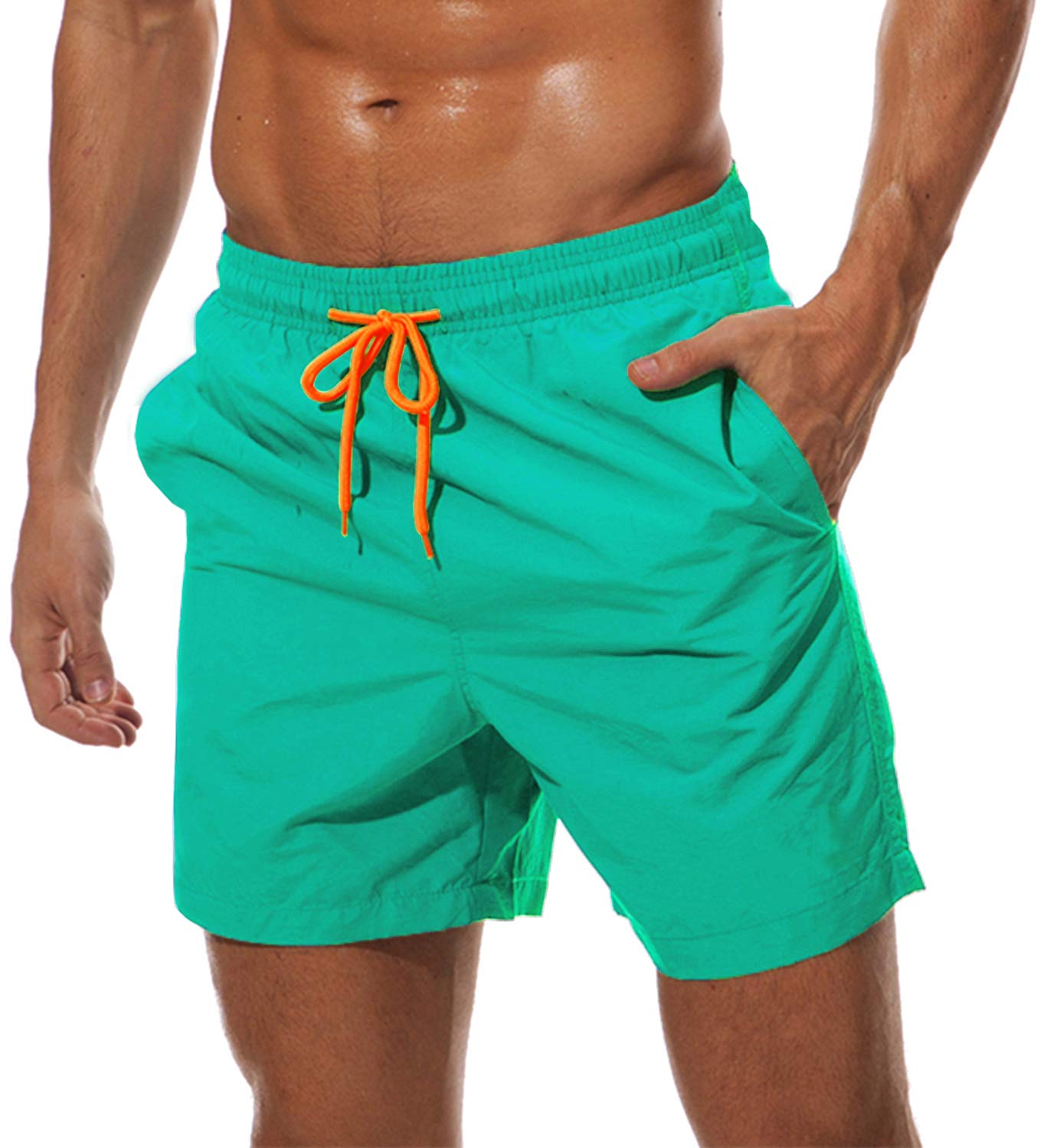 **MAGCOMSEN Men's Quick Dry Swim Trunks with Mesh Lining - Beach Shorts & Boardshorts for Swimming, Surfing & Water Sports - Multi-Pocket Design**