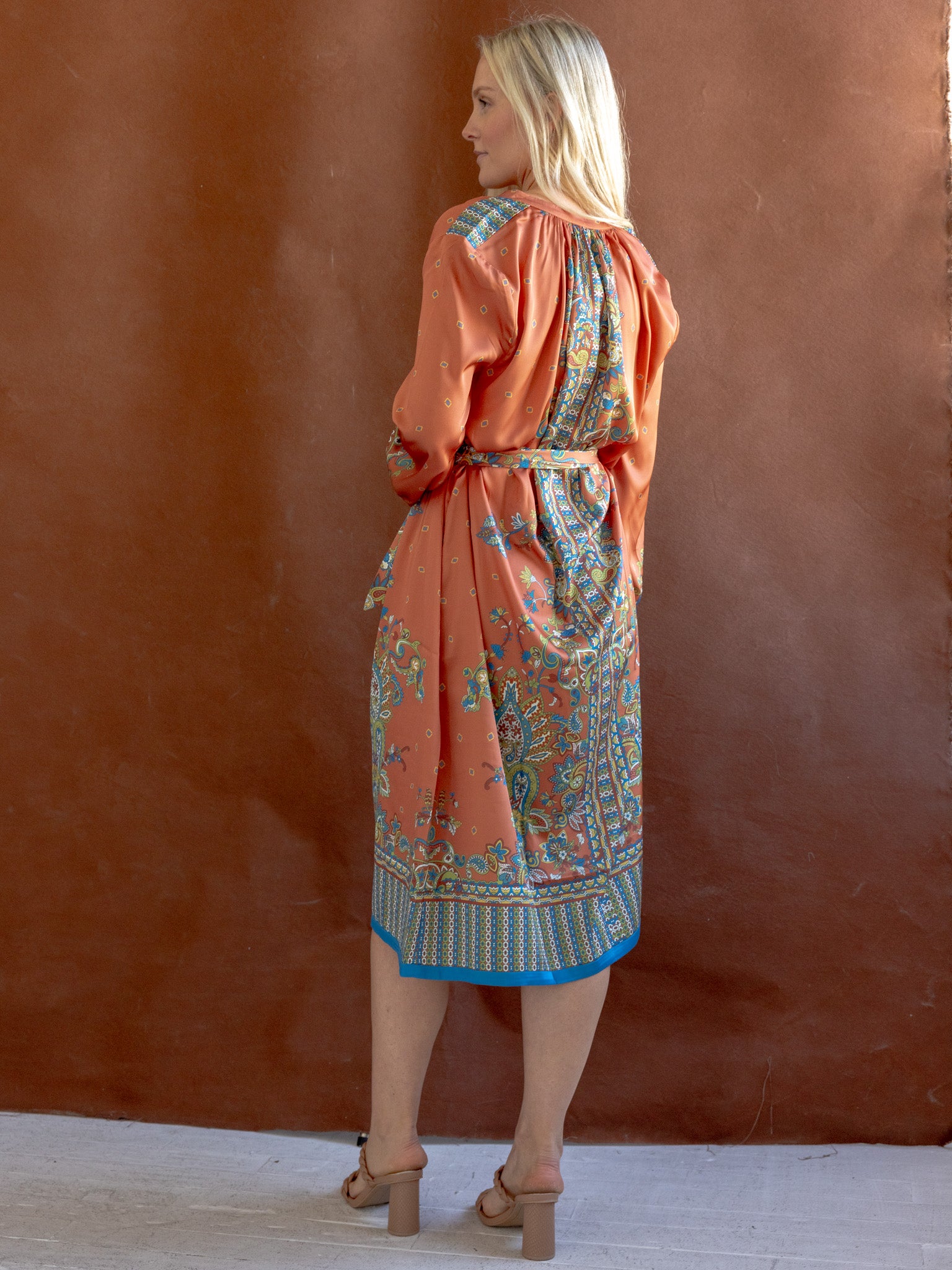 Sara Paisley Floral Print Summer Dress for Women - Boho Chic Maxi Dress with Short Sleeves - Perfect for Beach Vacations, Date Nights & Outdoor Parties