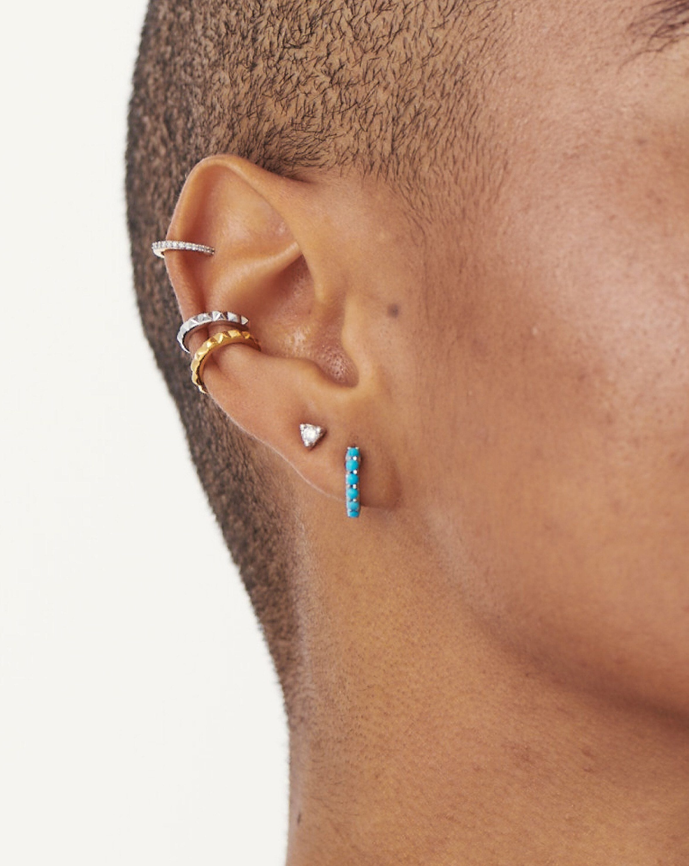 Prism Stud Earrings - Sterling Silver Cubic Zirconia Earrings for Women | Hypoallergenic Elegant Jewelry Gift for Birthday, Anniversary & Everyday Wear