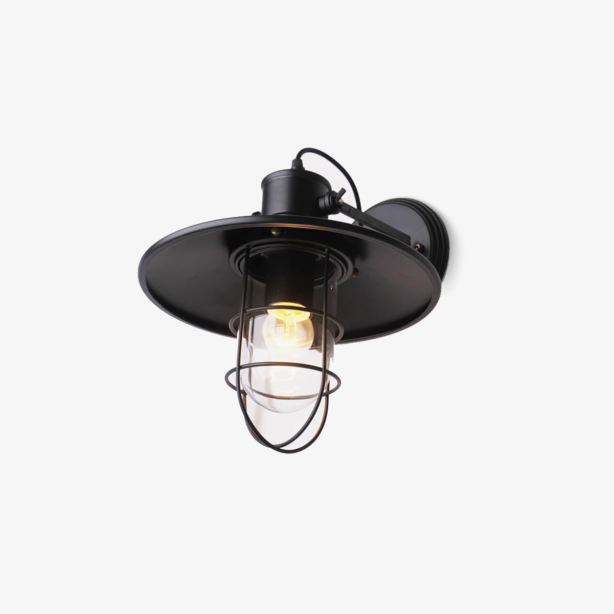 Harbour Industrial Wall Light - Vintage Metal Sconce with Edison Bulb, Rustic Outdoor Lighting for Patio, Porch, Garden & Backyard Decor
