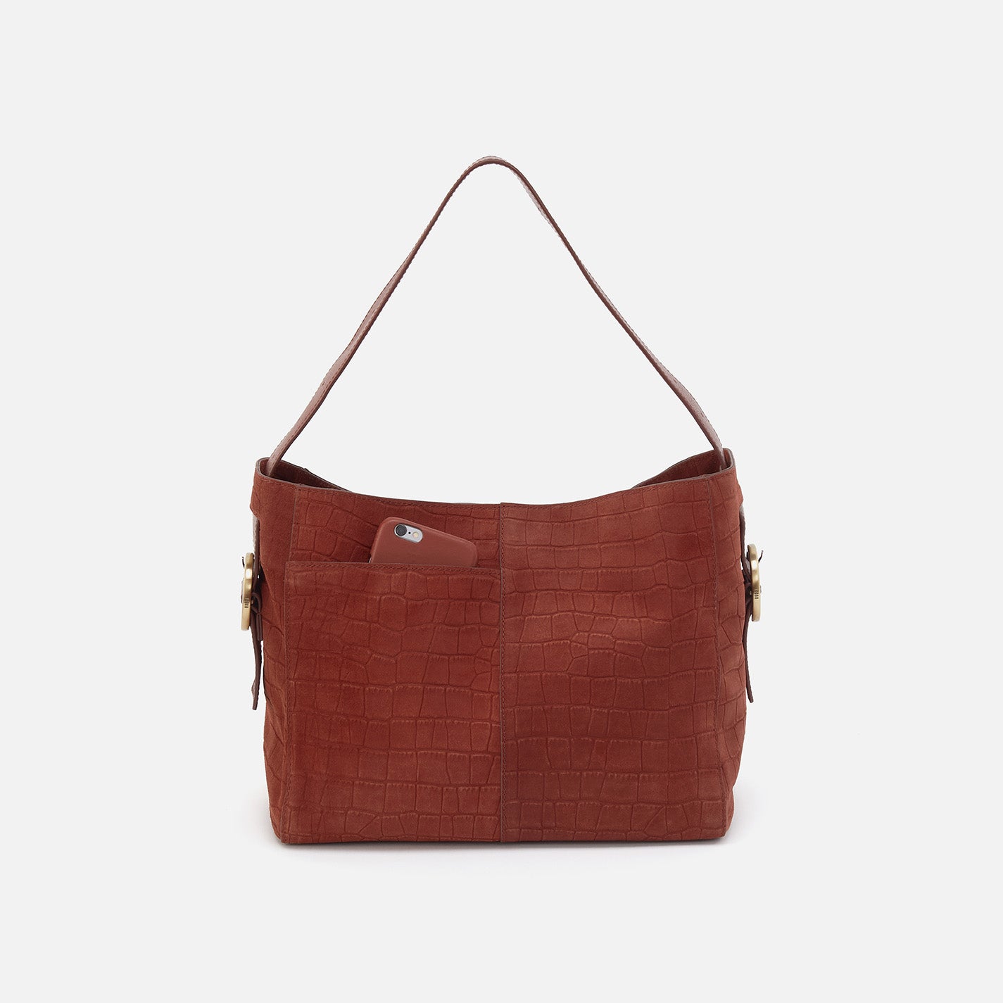 Premium Suede Shoulder Bag with Sequoia Croc Embossed Design - Stylish Crossbody Purse for Women, Perfect for Work, Travel & Everyday Use