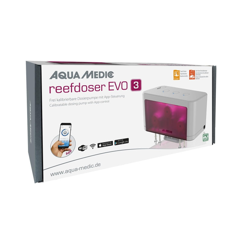 Aqua Medic Reefdoser EVO 3 Dosing Pump - Precision Saltwater Aquarium Dosing System for Coral Reef Tanks - Perfect for Automated Calcium, Alkalinity & Magnesium Supplementation